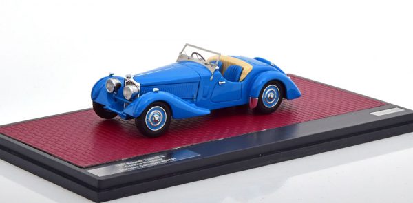 Bugatti T57S Roadster Malcolm Campbell 1937 Blauw 1-43 Matrix Scale Models Limited 408 pcs.