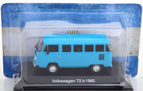 Volkswagen T2b Bus 1982 Blauw 1-43 Altaya Volkswagen Collection