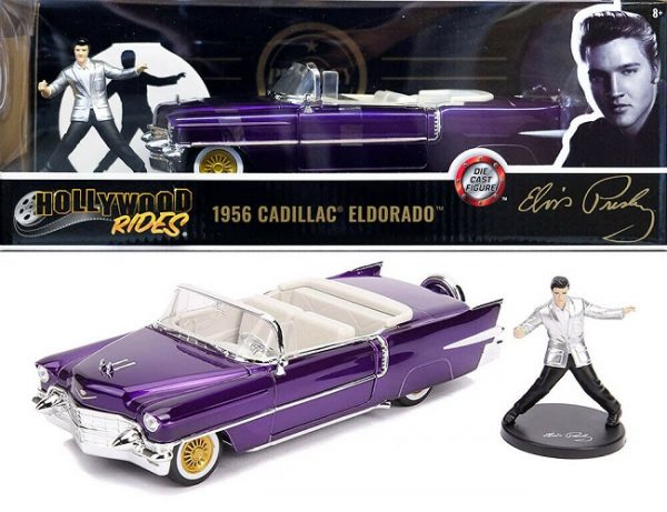 Cadillac Eldorado 1956 "with Elvis Presley Figure"Candy Purple 1:24 Jada Toys