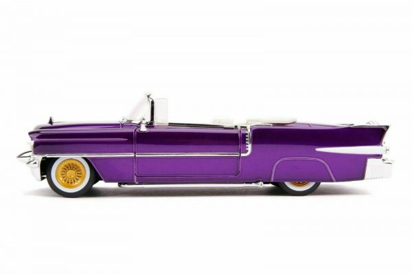 Cadillac Eldorado 1956 with Elvis Presley Figure Candy Purple 1:24 Jada Toys