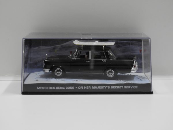 Mercedes-Benz 220S Zwart "On her Majesty's Secret Service " 1-43 Altaya James Bond 007 Collection
