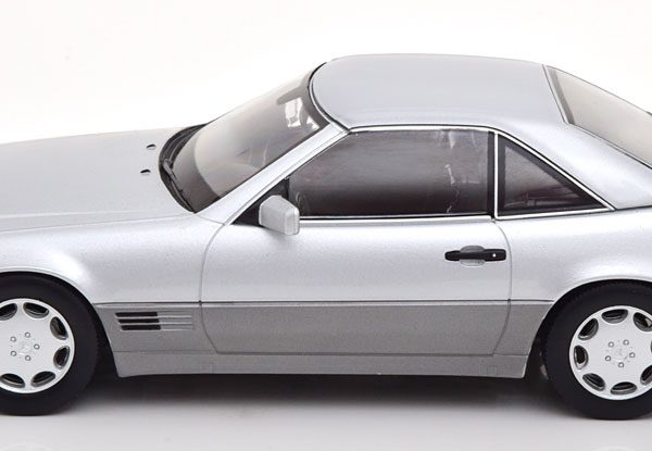 Mercedes-Benz 500 SL 1993 ( R129 )Cabriolet met Hardtop Zilver 1-18 KK Scale Limited 1000 Pieces