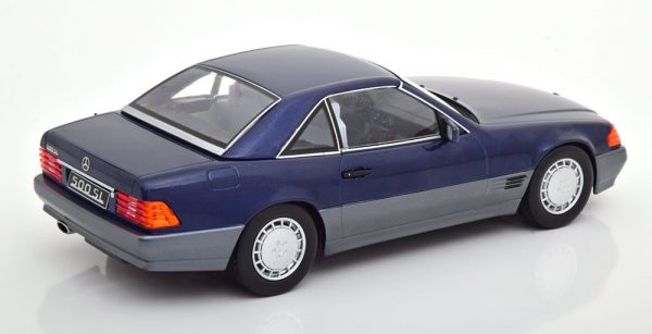 Mercedes-Benz 500 SL 1993 ( R129 )Cabriolet met Hardtop Blauw 1-18 KK Scale Limited 750 Pieces