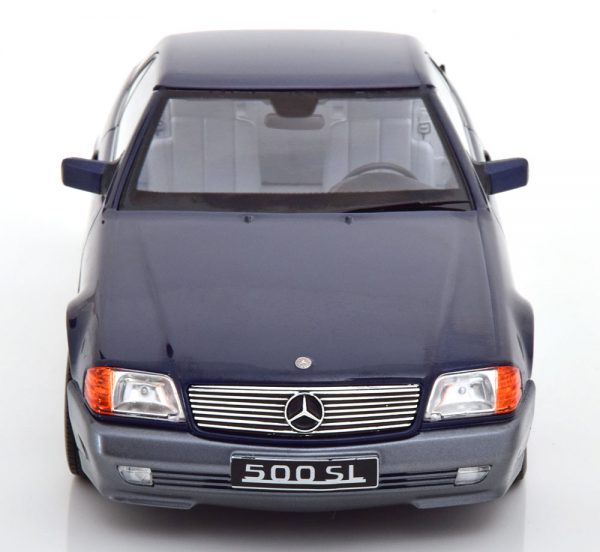 Mercedes-Benz 500 SL 1993 ( R129 )Cabriolet met Hardtop Blauw 1-18 KK Scale Limited 750 Pieces