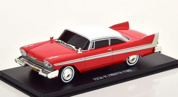 Plymouth Fury 1958 Evil Version "Christine" Rood / Wit 1-43 Greenlight Collectibles
