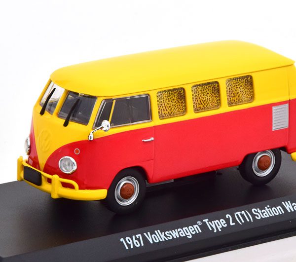 Volkswagen Bus T1 ( Type 2 )1967 "Fast Time at Ridgemont High" Geel / Rood 1-43 Greenlight Collectibles