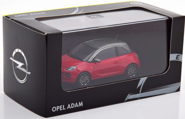 Opel Adam Fire Red met Light Grey dak 1-43 Iscale