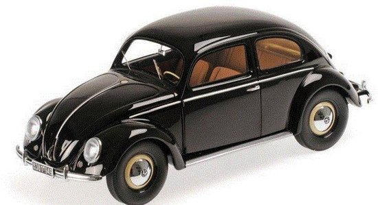 Volkswagen Beetle Saloon 1949 Zwart 1:18 Minichamps
