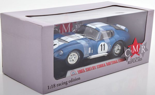 Shelby Cobra Daytona Coupe No.11, 24h Le Mans 1965 Blauw Sears/Thompson 1-18 Shelby Collectibles