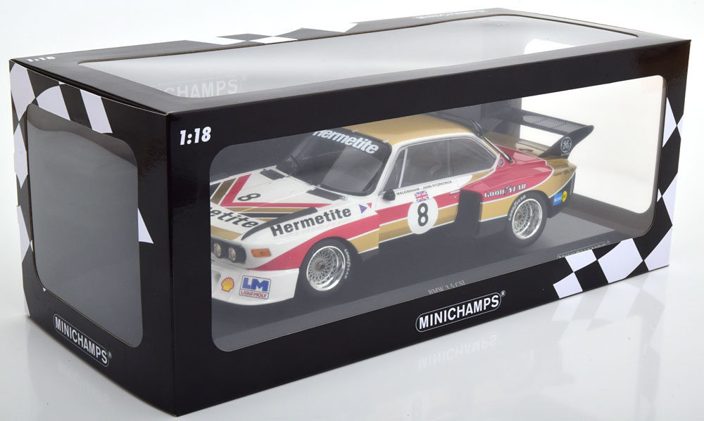 BMW 3.5 CSL No.8, 1000km Nürburgring 1976 Fitzpatrick/Walkinshaw 1-18  Minichamps Limited 300 Pieces