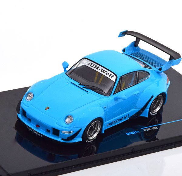 Porsche 911 (993) RWB 2018 Blauw 1-43 Ixo Models