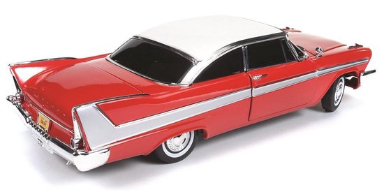 Plymouth Fury 1958 "Christine Evil Version" 1:18 Rood/Wit Autoworld