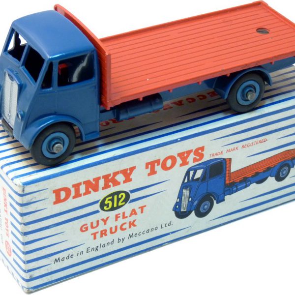 Guy Vixen Flat Truck Blauw / Rood 1-43 Dinky Toys