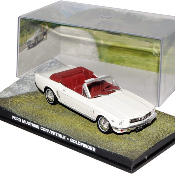 Ford Mustang Convertible James Bond "Goldfinger" Wit 1-43 Altaya James Bond 007 Collection