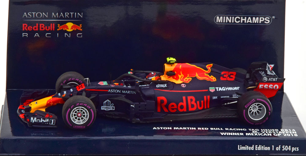 Aston Martin Red Bull Racing RB14 Winner GP Mexico 2018 Max