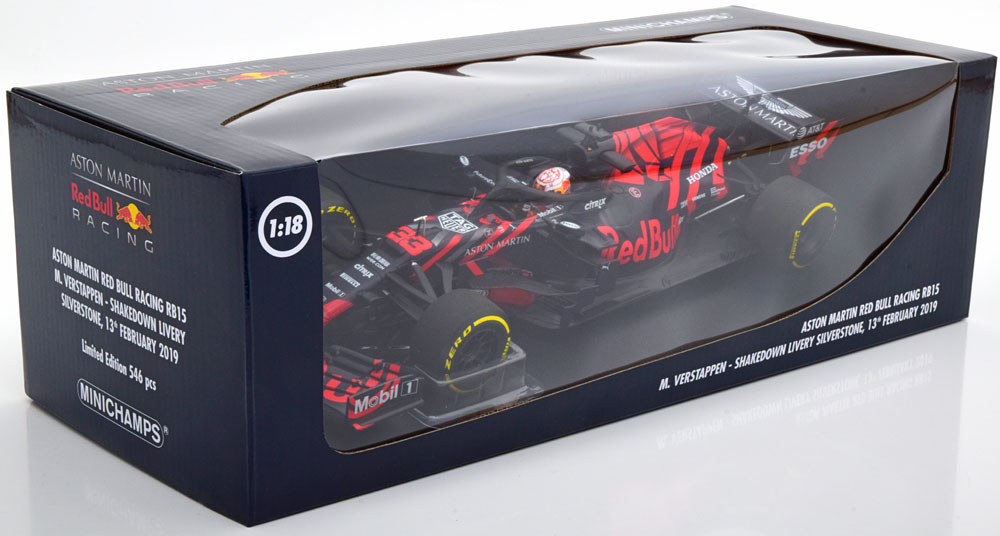 Aston Martin Red Bull Racing RB15 Max Verstappen Shakedown Livery