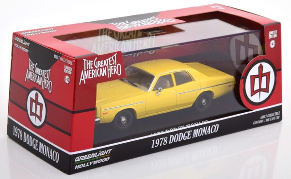 Dodge Monaco "The Greatest American Hero" 1978 Geel 1-43 Greenlight Collectibles