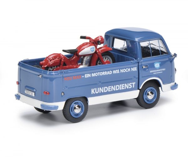 Ford Transit FK 1000 + NSU Max Motor Blauw 1-43 Schuco - 1:43 -Limited 1000 Pieces