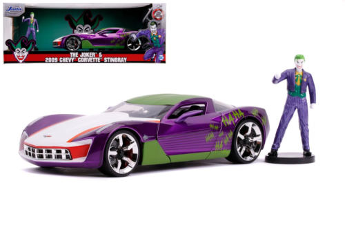 The Joker & 2009 Chevrolet Corvette Stingray 1-24 Jada Toys DC Comics