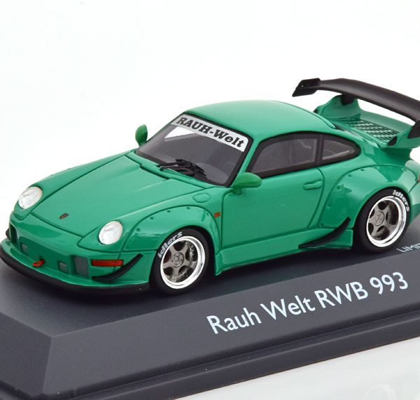 Porsche 911 (993) Rauh Welt "RWB" Groen 1-43 Schuco Pro R Limited 500 Pieces