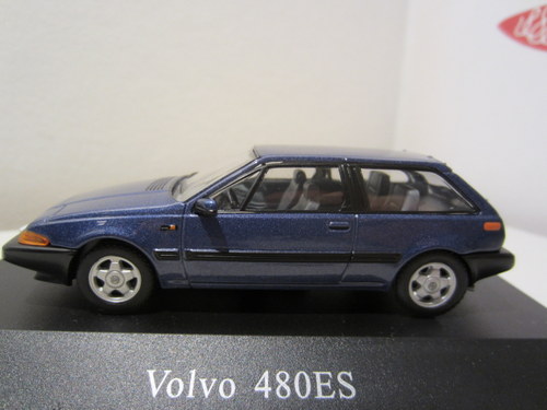 thumbnail image 2 of Minichamps 1:87 Scale Volvo 480 Turbo ES (1987) Die-Cast Model Car – Choice Of Blue, Red, Black, White (H0 Scale) 2 of 4