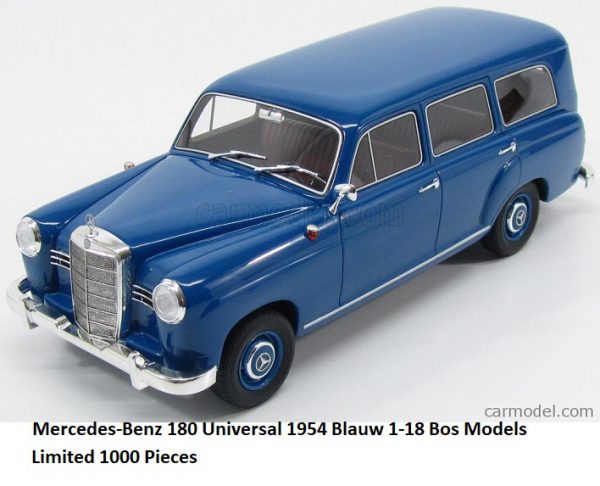 Mercedes-Benz 180 Universal 1954 Blauw 1-18 BOS Models Limited 1000 Pieces