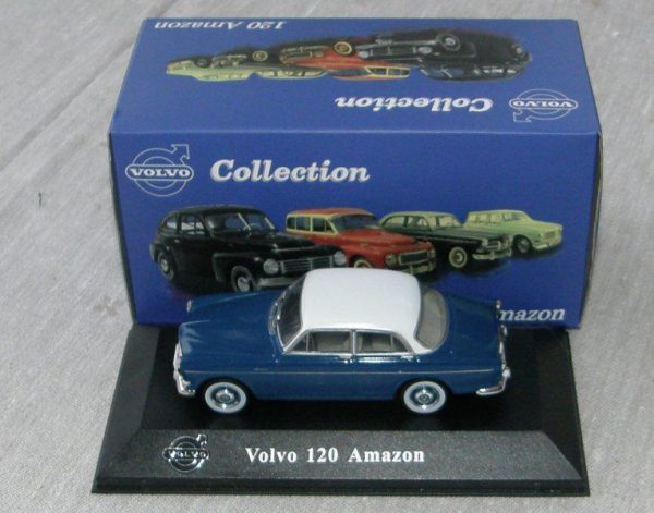 Volvo 120 Amazon 1956 Blauw / Wit 1-43 Atlas Volvo Collection