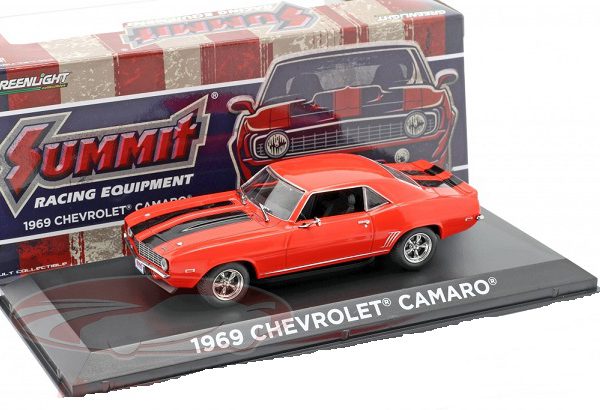 Chevrolet Camaro 1969-"Summit Racing Equipment" Rood / Zwart 1-43 Greenlight Collectibles