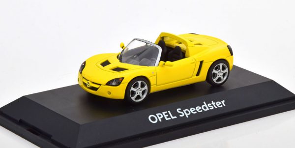 Opel Speedster 2001 Geel 1-43 Schuco ( Dealer )