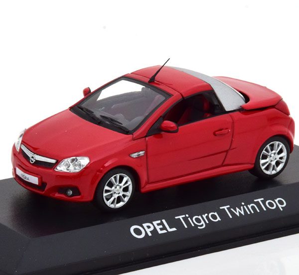 Opel Tigra Twin Top Rood 1-43 Minichamps ( Dealer )