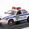 Ford Crown Victoria Police Interceptor 2003 Wit / Blauw 1:43 Greenlight Collectibles
