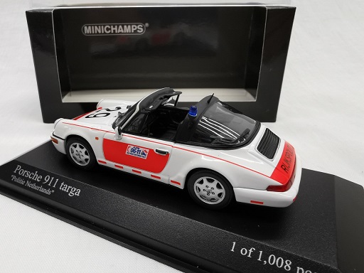 Porsche 911 Targa 1991 Nederlandse Politie 1-43 Minichamps Limited 1008 Pieces
