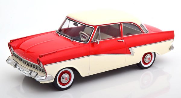 Ford Taunus 17M P2 1957 Rood / Wit 1-18 KK Scale Limited 1250 Pieces