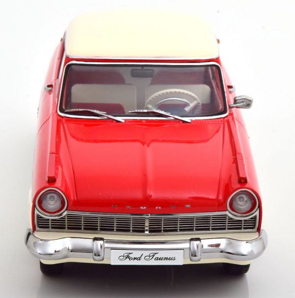 Ford Taunus 17M P2 1957 Rood / Wit 1-18 KK Scale Limited 1250 Pieces