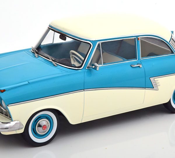 Ford Taunus 17M P2 1957 Blauw / Wit 1-18 KK Scale Limited 1000 Pieces