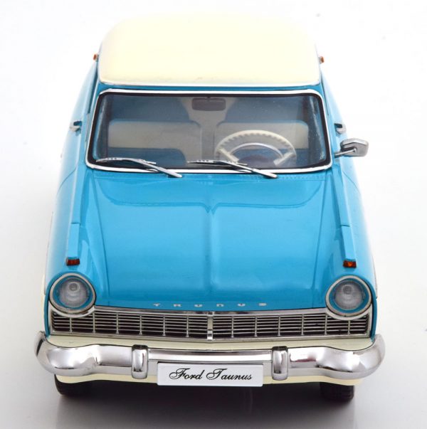 Ford Taunus 17M P2 1957 Blauw / Wit 1-18 KK Scale Limited 1000 Pieces