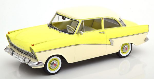 Ford Taunus 17M P2 1957 Geel / Wit 1-18 KK Scale Limited 750 Pieces