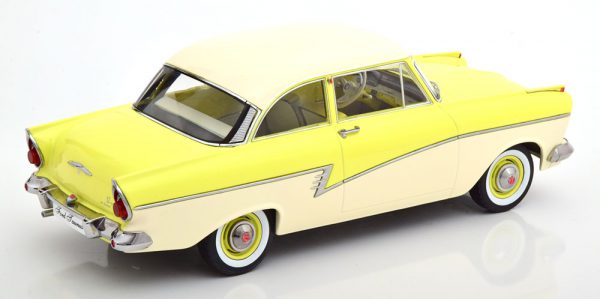 Ford Taunus 17M P2 1957 Geel / Wit 1-18 KK Scale Limited 750 Pieces