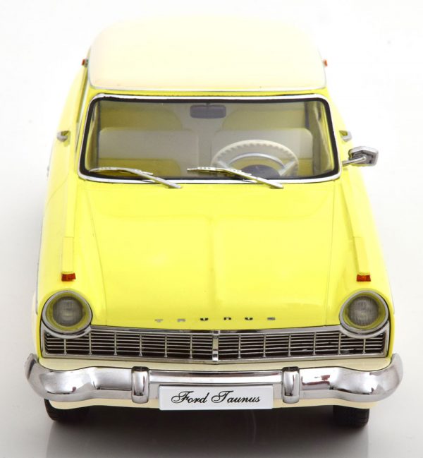 Ford Taunus 17M P2 1957 Geel / Wit 1-18 KK Scale Limited 750 Pieces