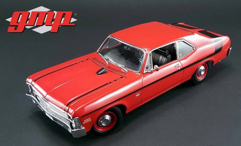 No56ミニカー1/18箱あり1970 Ienko Chevrolet Nova Chevrolet Nova LT/1 Yenko Deuce 1970 Rood / Zwart 1-18 GMP/ACME