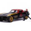 Chevrolet Corvette 1966 with Black Widow Figure 1:24 Scale Diecast Model by Jada Toys