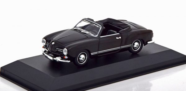 Volkswagen Karmann Ghia Cabrio 1955 Zwart 1-43 Maxichamps