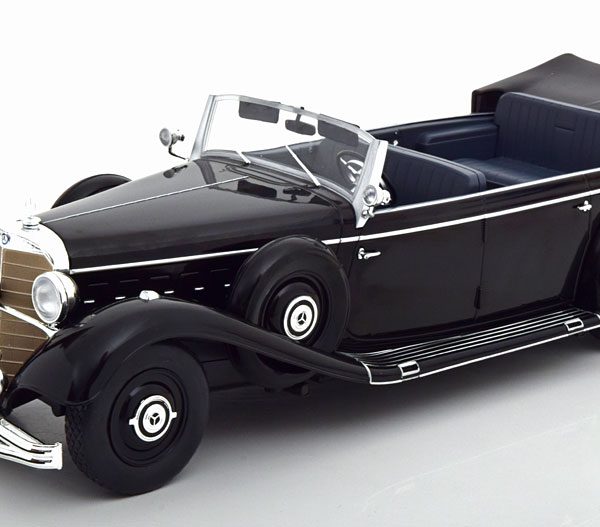 Mercedes-Benz 770 (W150) Cabriolet 1938-1943 Zwart 1-18 MCG Models ( Metaal )