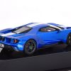 Ford GT 2017 Blauw Metallic / Wit 1-43 Ixo Models