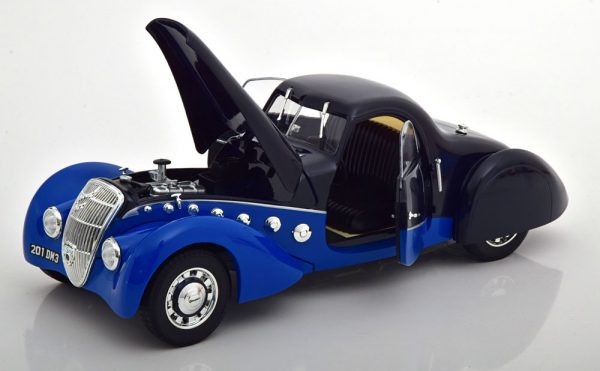 Peugeot 302 Darl`Mat Coupe 1937 Blauw / Donkerblauw 1-18 Norev