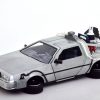 De Lorean Time Machine "Back to The Future 2" Met Led Verlichting Matzilver 1-24 Jada Toys