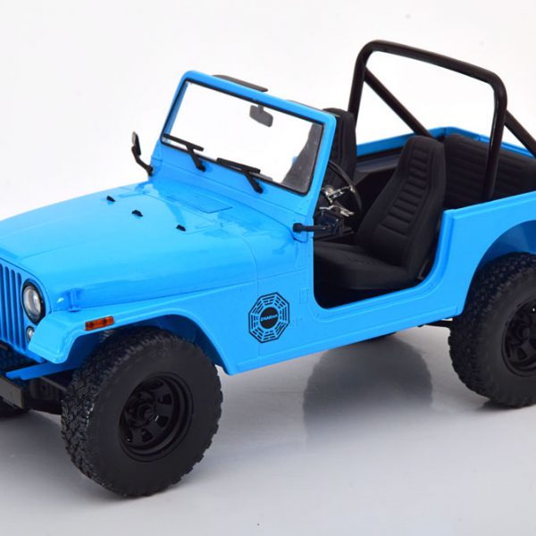 Jeep CJ-7 1977 "Lost TV Serie " Blauw 1-18 Greenlight Collectibles