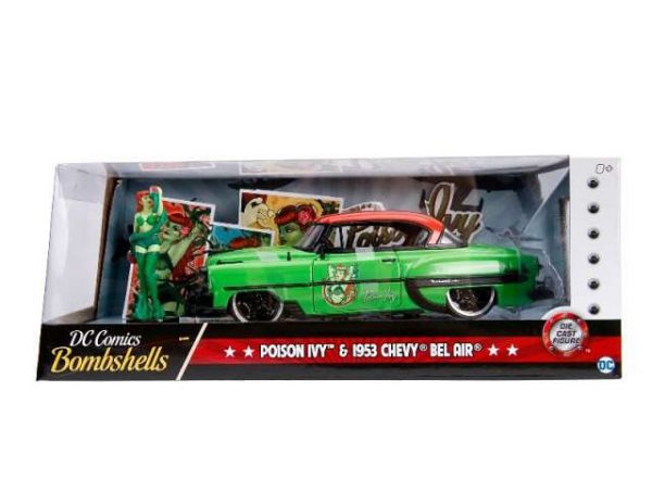 Chevy Bel Air 1953 "DC Bombshells" Poison Ivy Groen / Rood 1:24 Jada Toys