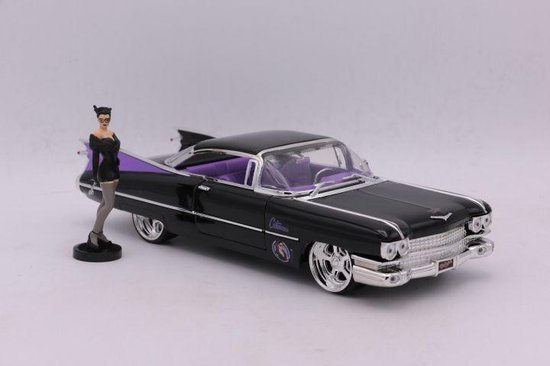 Cadillac Coupe De Ville 1959 DC Bombshells Catwoman Zwart / Paars 1-24 Jada Toys
