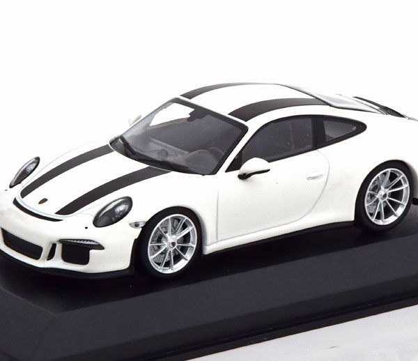 Porsche 911 (991) R Coupe 2016 Wit / Zwart 1-43 Maxichamps